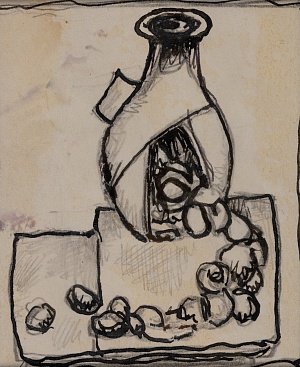 Broken jug and stones (sketch) 1980-е
