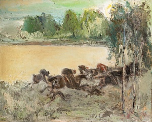 Охотники﻿ у озера 1984
