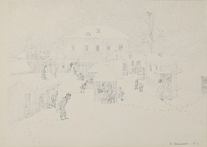 Рынок в Тарусе 1961