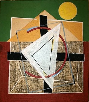  Composition with Yellow Circle 1988