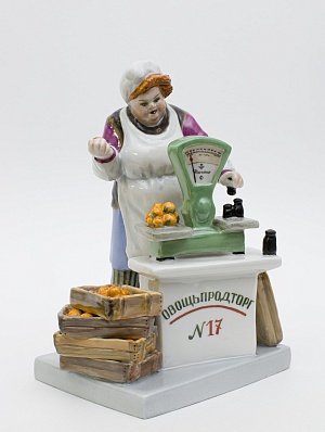 Saleswoman (Street vendor. Won't cheat). From the series "Disappearing types". 14 of 50 2018