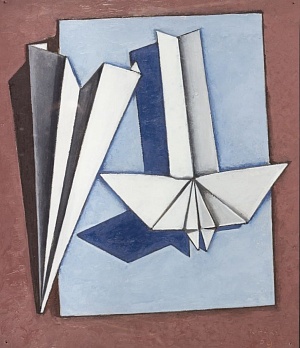 Still life with a Paper Airplane and a Pigeon 1959