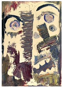 Анатолий Зверев. Супрематический портрет с крестом. 1958. Коллекция Музея AZ