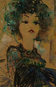 Анатолий Зверев. Портрет девочки (Саша Бахмутская). 1964. Коллекция Музея AZ